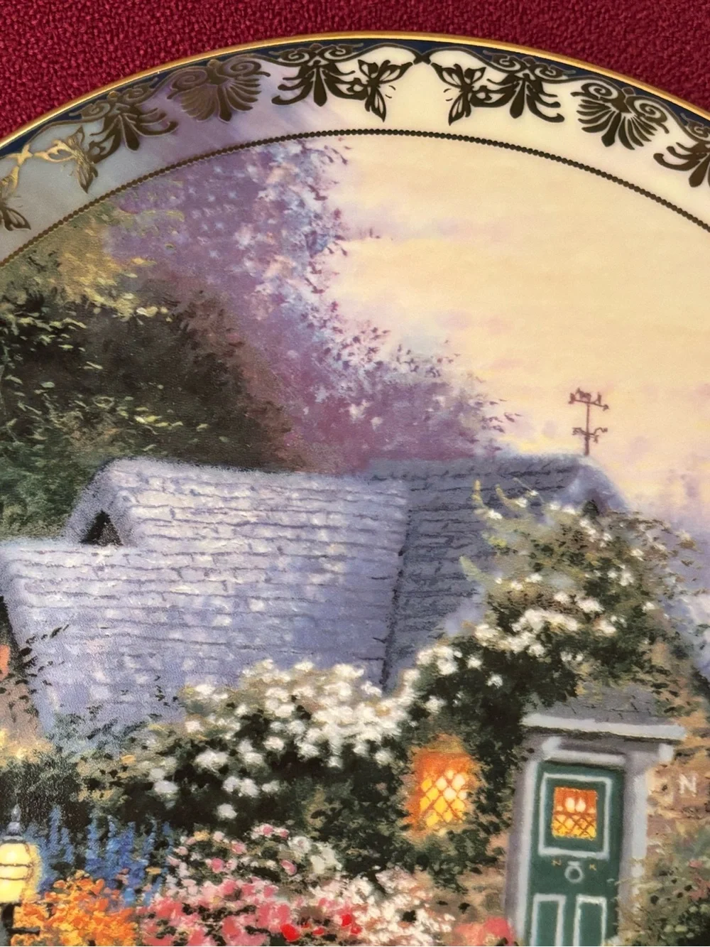 Thomas Kinkade Weathervane Hutch Places in the Heart Collection Plate 4th Issue